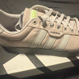 Adidas Daily 3.0 Light Tan with White and neon Accents 9.5 W / 8.5 M